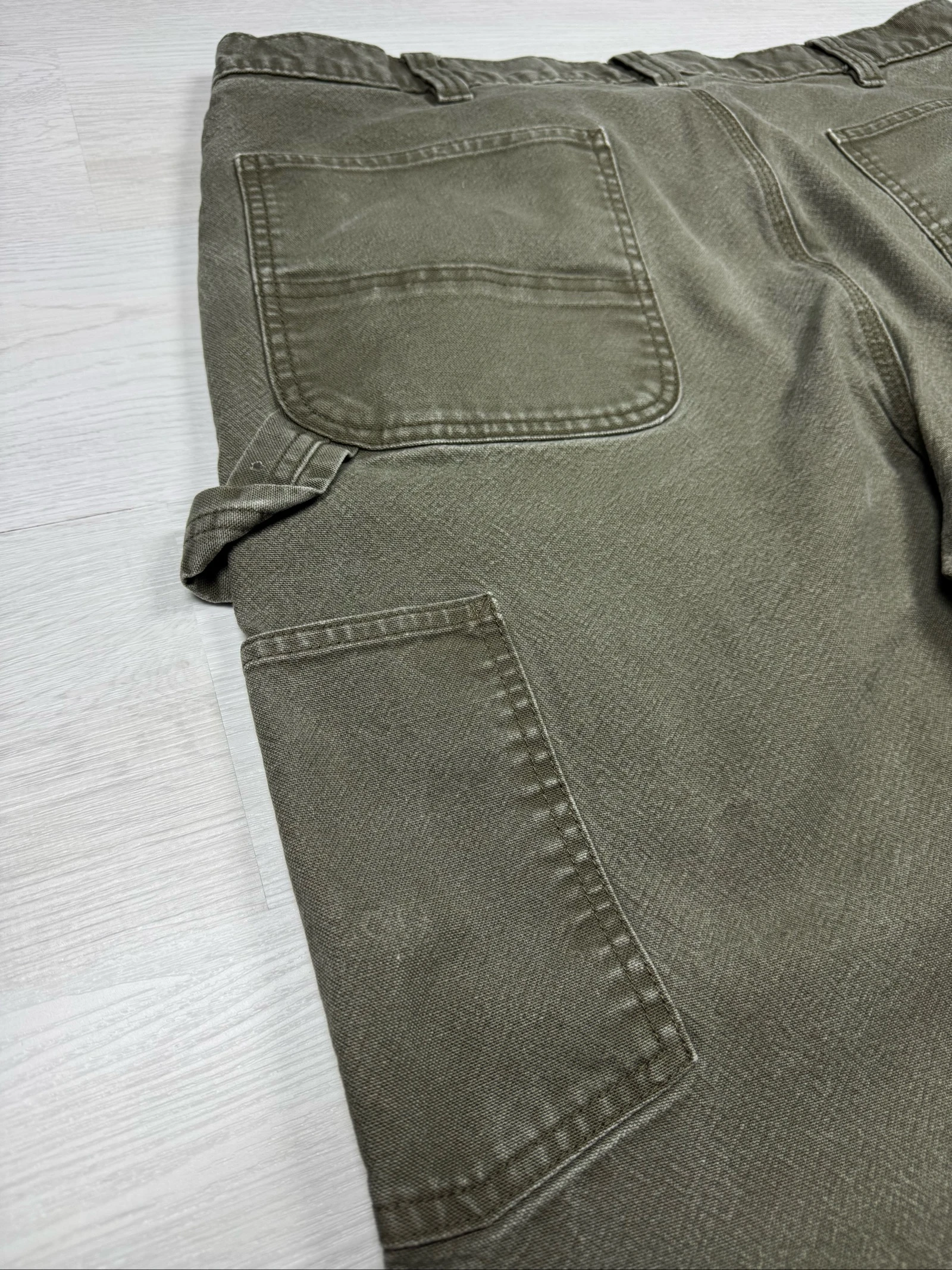 Carhartt Carpenter Pants Olive Green Vintage Workwear Wide Leg Utili – photo 20